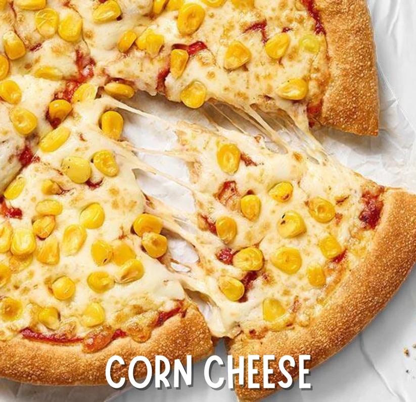 Corn cheese pizza